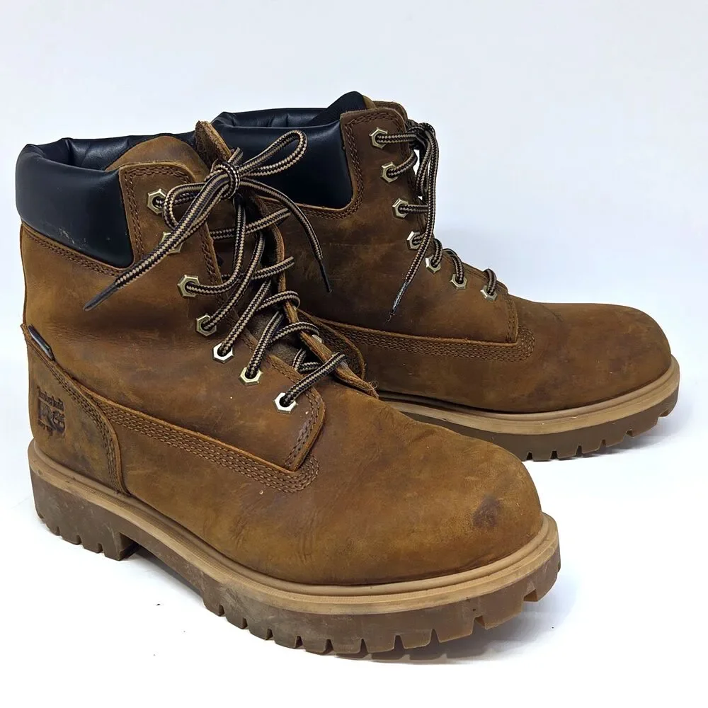 Timberland PRO Direct Attach Mens  Waterproof Soft Toe Work Boots Size 8 W